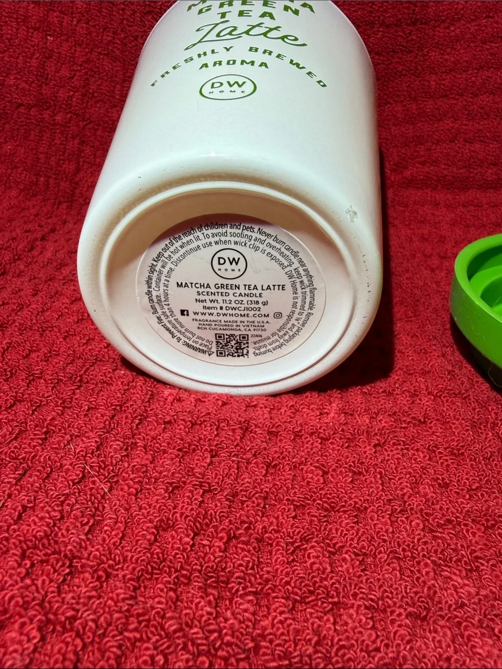 DW Home Matcha Green Tea Latte Scented Coffee Mug Cup Candle